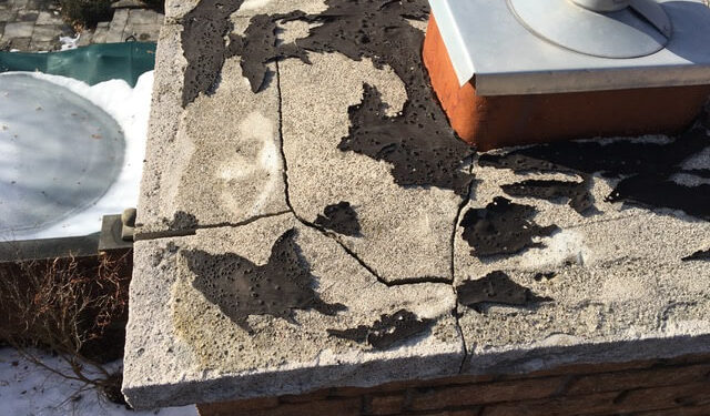 Cracked chimney