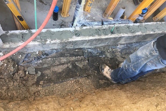 Foundation repair underway